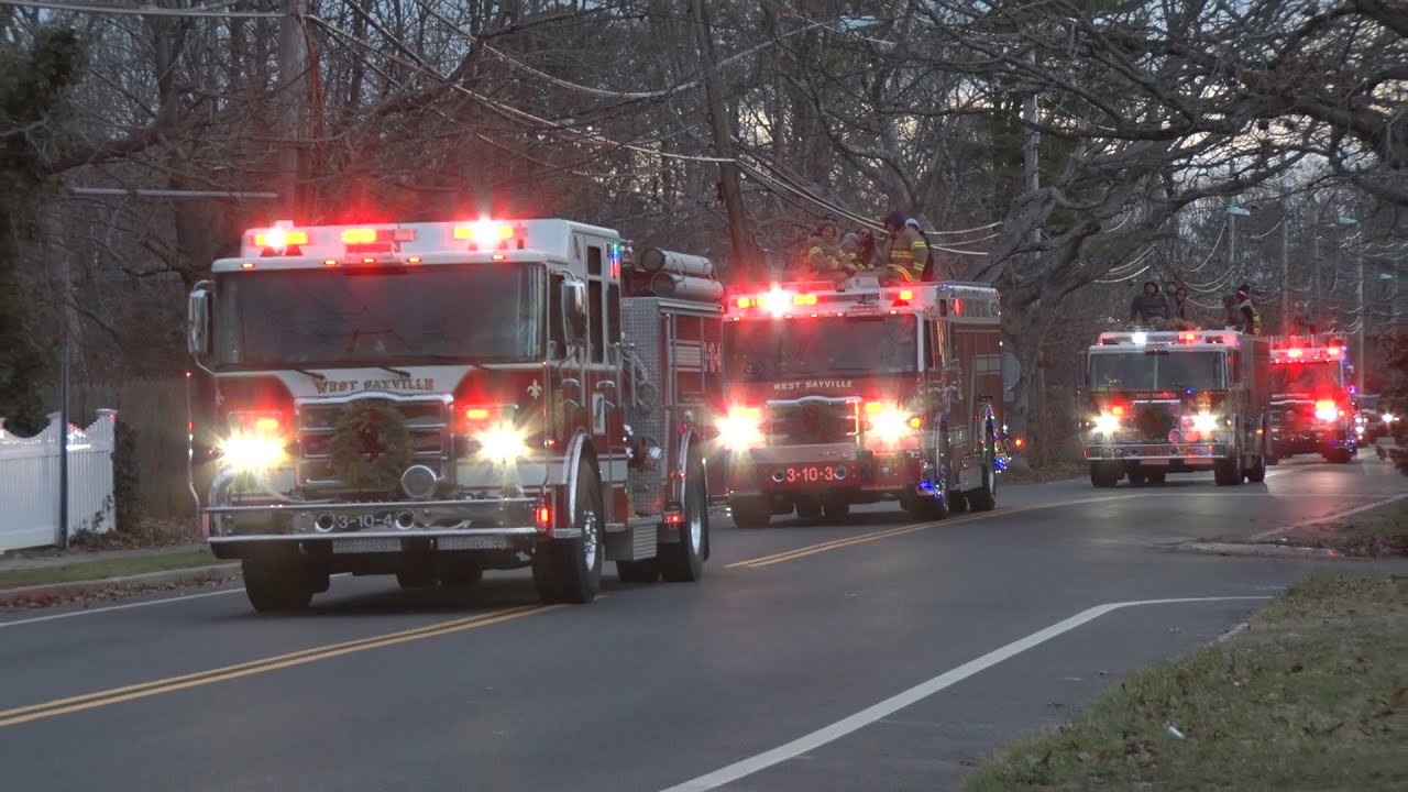 2022 West Sayville,NY Fire Department Santa Run 12/17/22
