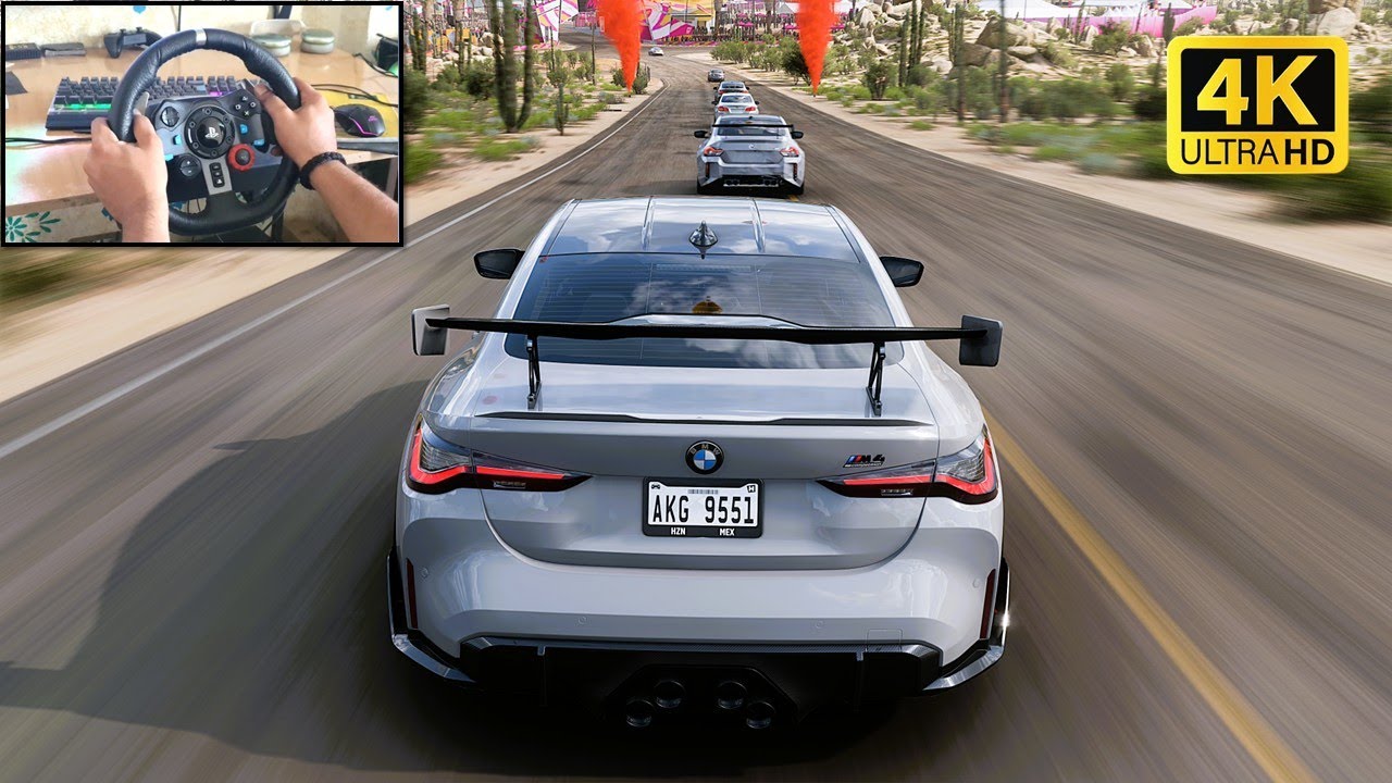 BMW M4 vs Supercars Custom Track Race | Forza Horizon 5 | Logitech G29 Steering Wheel