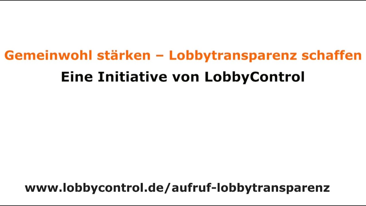 Gemeinsamer Aufruf: Gemeinwohl st&auml;rken &ndash; Lobbytransparenz schaffen!