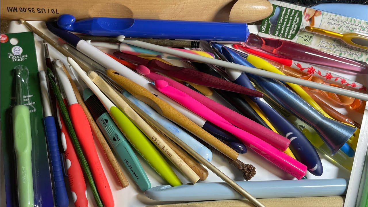 Crochet Hook Hoarder collection (different brands / lines only) #affordablycrafty #crochethook