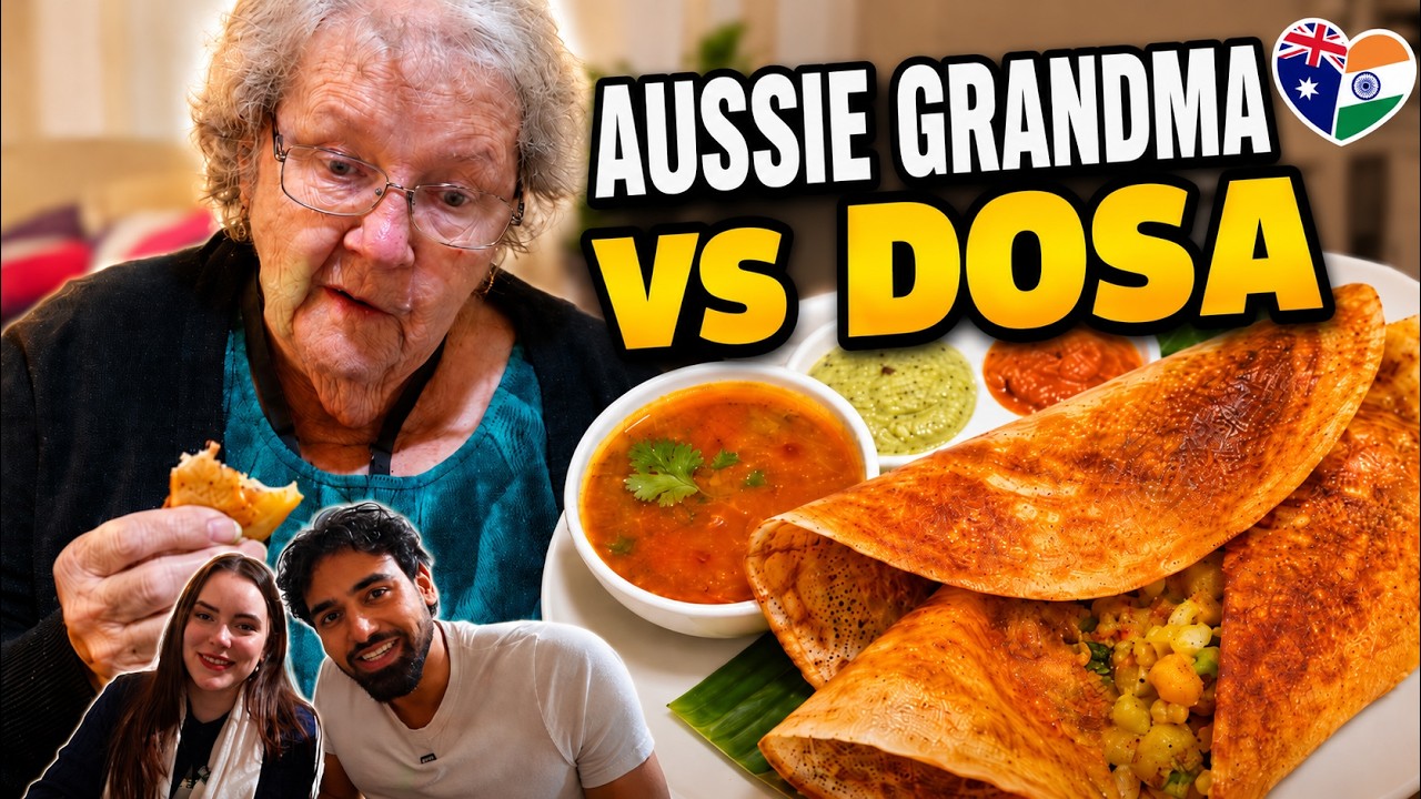 Australian Grandma Tried Indian Dosa For The First Time 🇮🇳🇦🇺