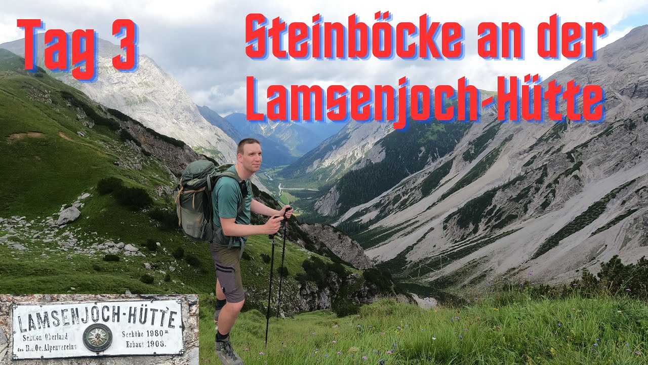 Hüttentour Karwendel Tag 3: Lamsenjochhütte mit Steinböcke #alpen #wandern #rucksacktour #karwendel
