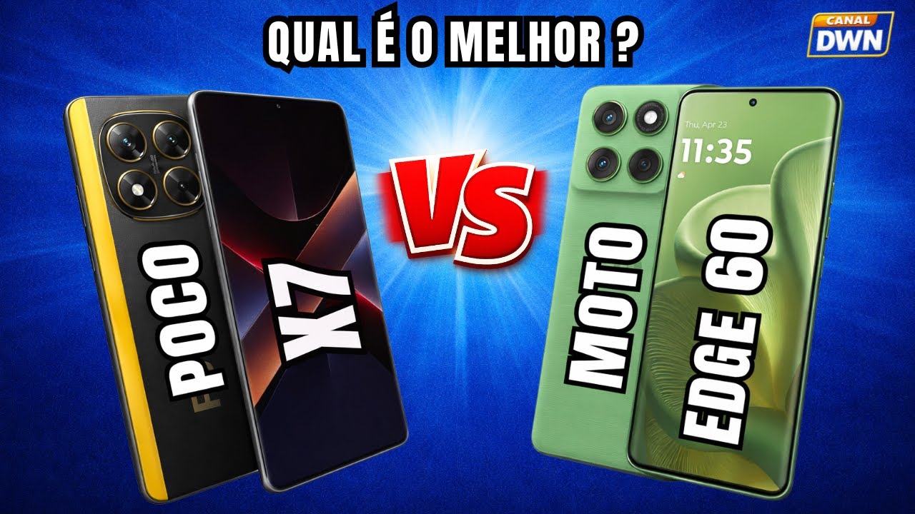 QUAL É O MELHOR ? POCO X7 5G VS  MOTO EDGE 60 5G #smartphone #motorola  #galaxy  #technology