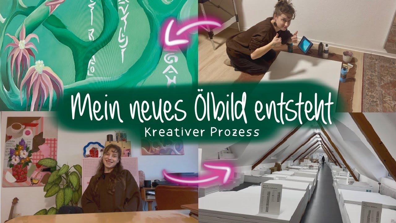 Ich male ein abstraktes Ölbild für meine erste Café-Ausstellung | Kreativer Prozess