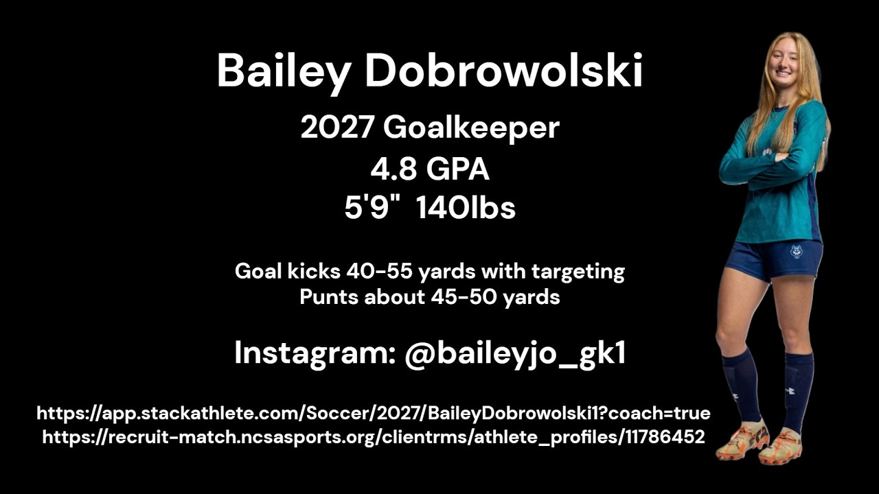 College GK Recruit - Bailey Dobrowolski - Fall 2025 - Distribution