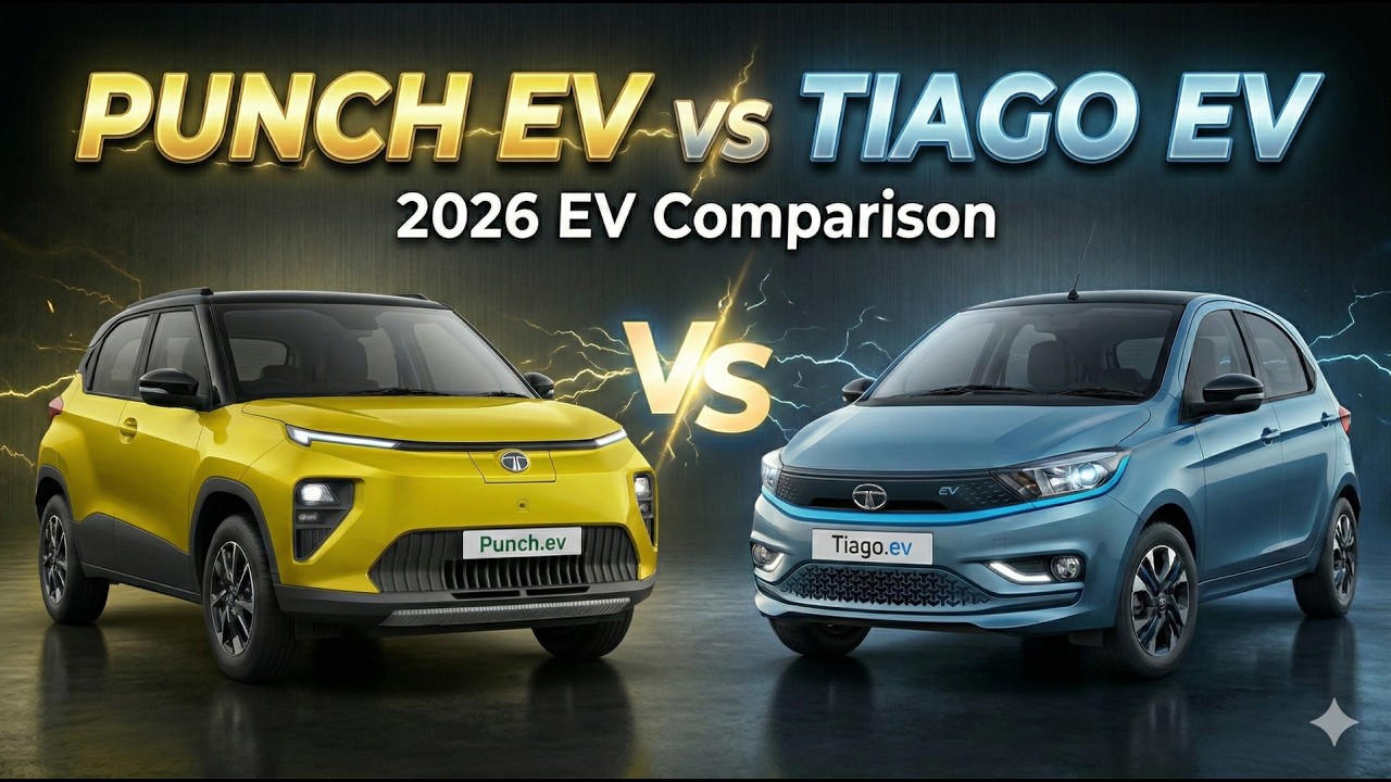 Tata Punch EV vs Tata Tiago EV 2026 | Base vs Top Model Detailed Comparison | Price, Range & Safety