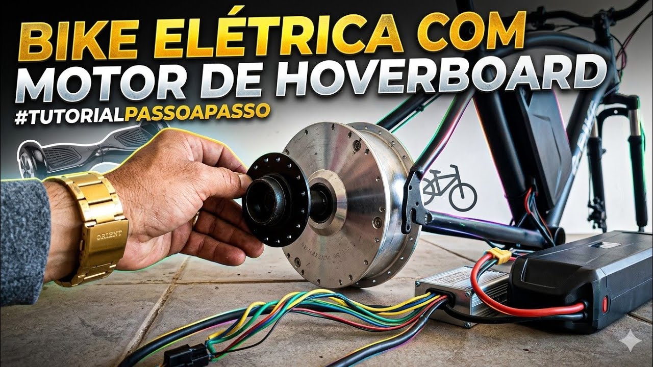 Incrível Bike elétrica 2 motores de Hoverboard. fazendo uma bike elétrica bimotor. Parte 2