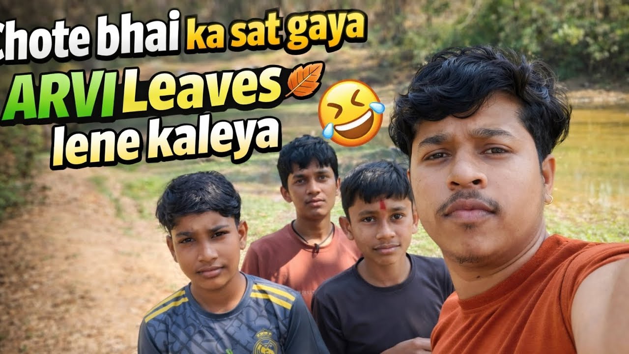 Arvi leaves🍂 New vlog video Bhai log ke sath🤤😍