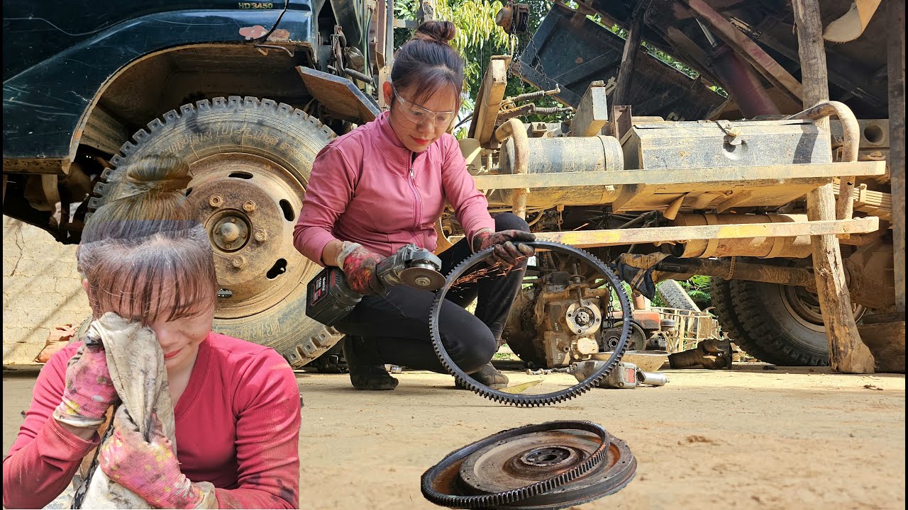 Genius girl restores flywheels for trucks and unexpected incidents