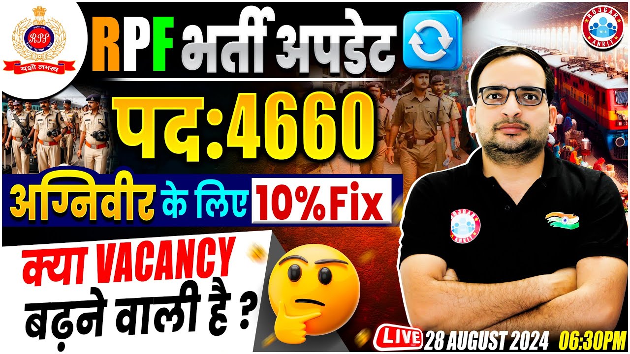 RPF New Vacancy 2024 | Agniveer Reservation  in RPF | क्या Vacancy बढ़ेगी? By Ankit Bhati Sir