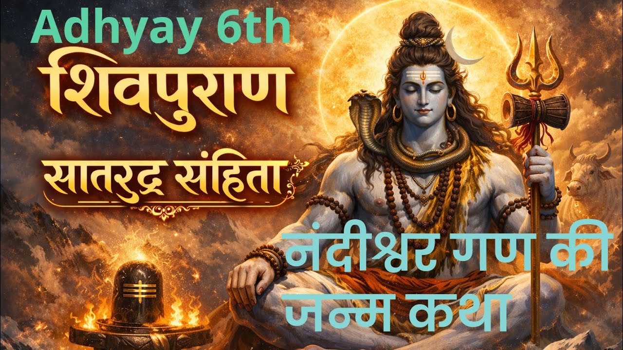 शतरुद्र संहिता षष्ठ अध्याय | नंदी के जन्म की दिव्य कथा ॥ShivPuran॥ShatarudraSamhita॥Adhyay 6 #shiv 