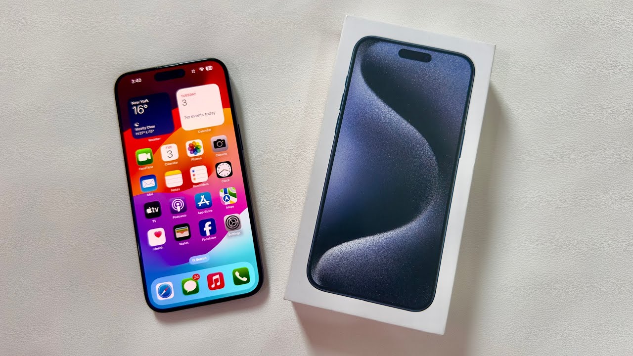 Apple iPhone 15 Pro Max Unboxing : Blue Titanium
