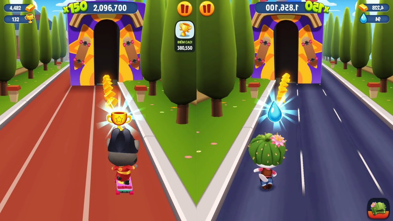 Talking Tom Gold Run New Update - Fortune Tom vs Cowboy Angela vs Skateboard World