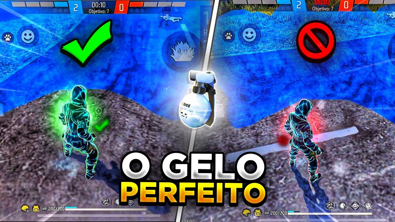 REVELEI! COMO FAZER GELO AGACHANDO  COLADO NO CORPO no FREE FIRE 🔥 (Passo a Passo)