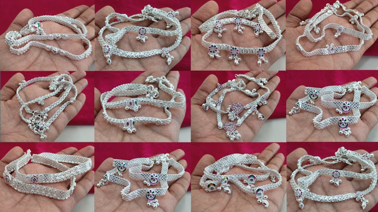 Latest Silver Anklets Designs 2025 With Weight & Price || Daily use silver payal designs with price 