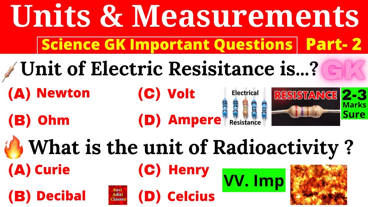 Science- Units and Measurements Part-2 | Science Gk in english | Science important questions |