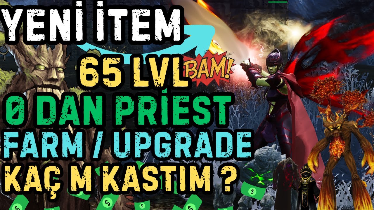 İŞTE BÖYLE 0 DAN 65 LVL BP  PRİEST  - FARM KAÇ M KASTIM ? SÜPRİZ  UPGRADE BAMM - AARVAD-RİSE ONLİNE