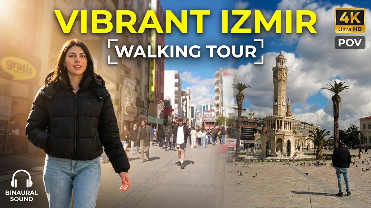 Izmir City Walk | Türkiye | 4K - 3D | The Lively Streets of Izmir | POV