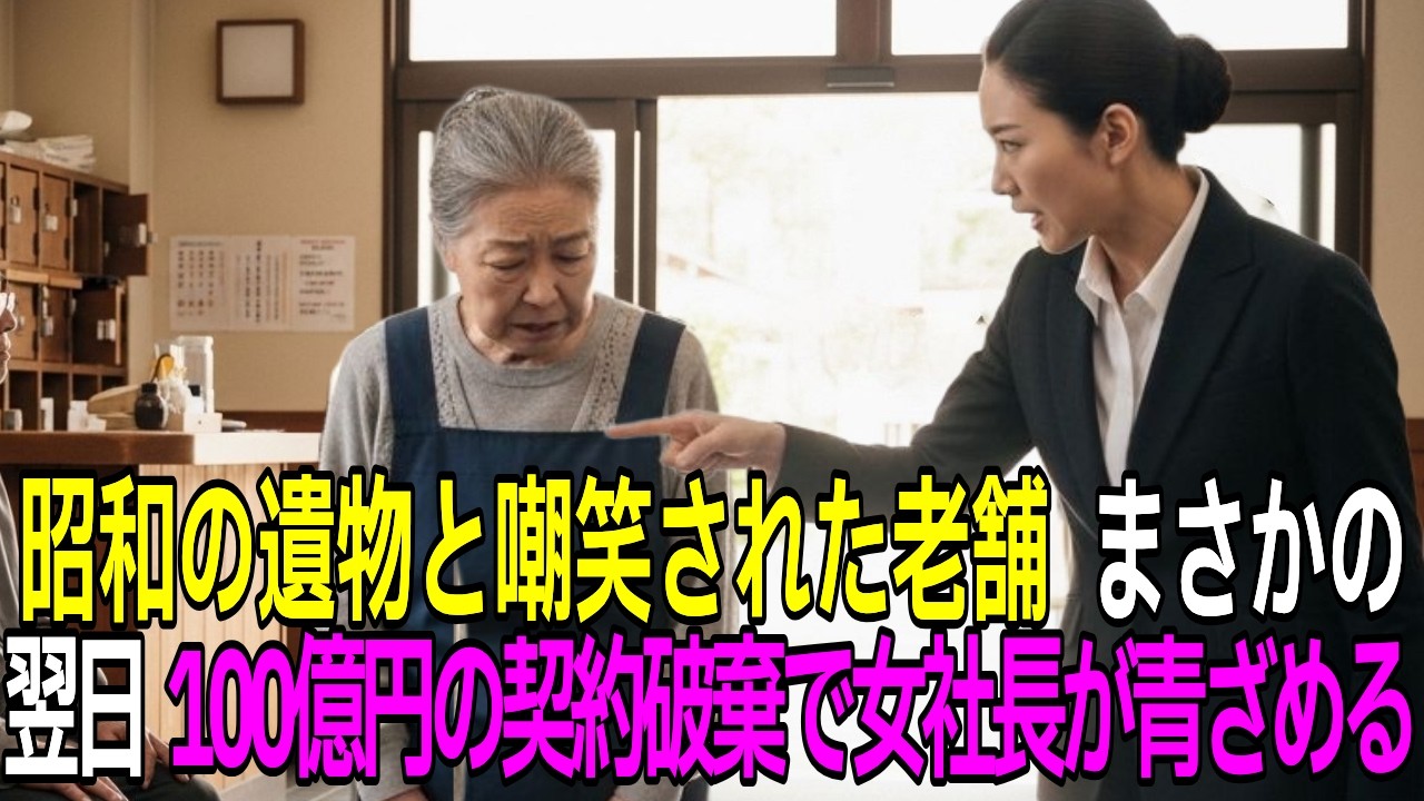 老舗銭湯での侮辱行為、翌日100億円契約破棄で女社長が絶望する羽目に【感動する話】【朗読】