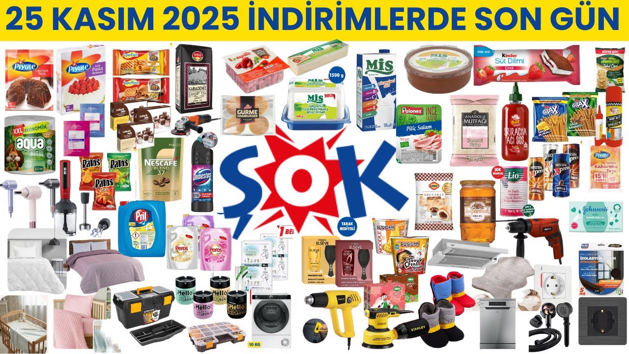 ŞOKTA BU HAFTA | SON G&Uuml;N 25 KASIM 2025  | Y&Uuml;ZLERCE &Uuml;R&Uuml;N | ŞOK AKT&Uuml;EL | GIDA TEMİZLİK TADİLAT &Uuml;R&Uuml;N