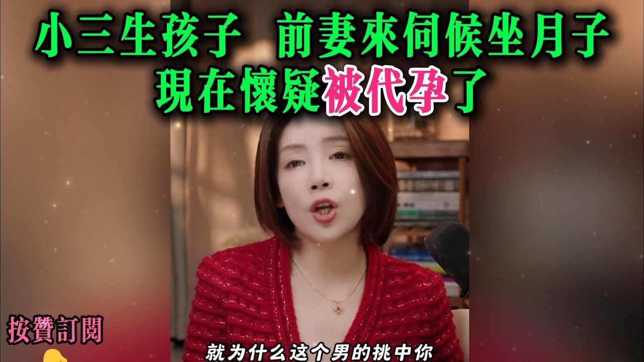 小三生孩子，前妻来伺候坐月子，现在怀疑被代孕了