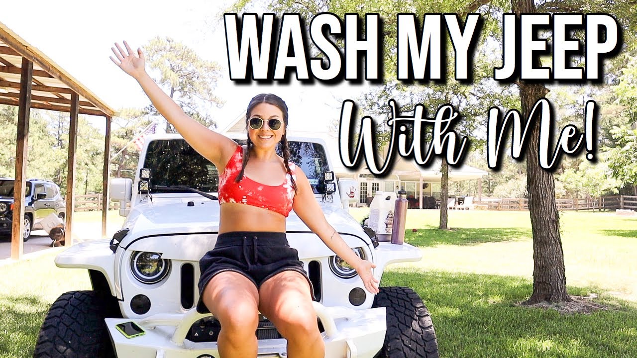 CLEAN MY DIRTY CAR WITH ME! WASHING, VACUUMING + DETAILING | 2016 Jeep Wrangler