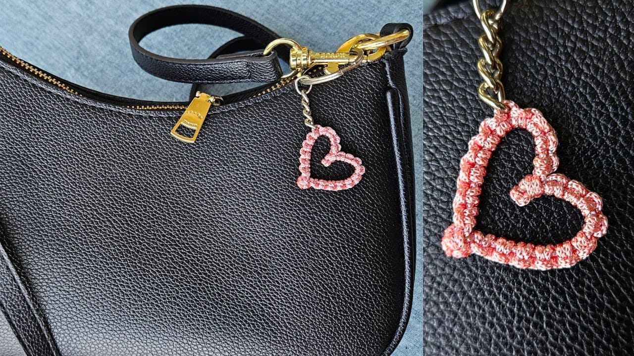 Easy to Make Macram&eacute; Heart Keychain  | Step by Step Tutorial  | DIY | Simple