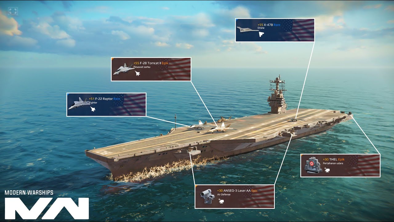 USS Enterprise (CVN-80) - Full Americans Equipments Gameplay - Modern Warships