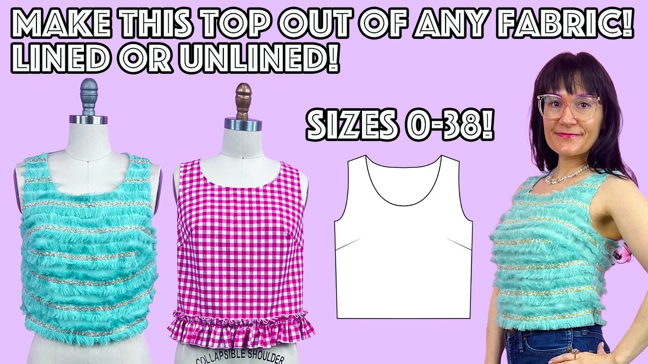 DIY Tank Top You Can Make Out OF Any Fabric! Lined And Unlined Tutorial!