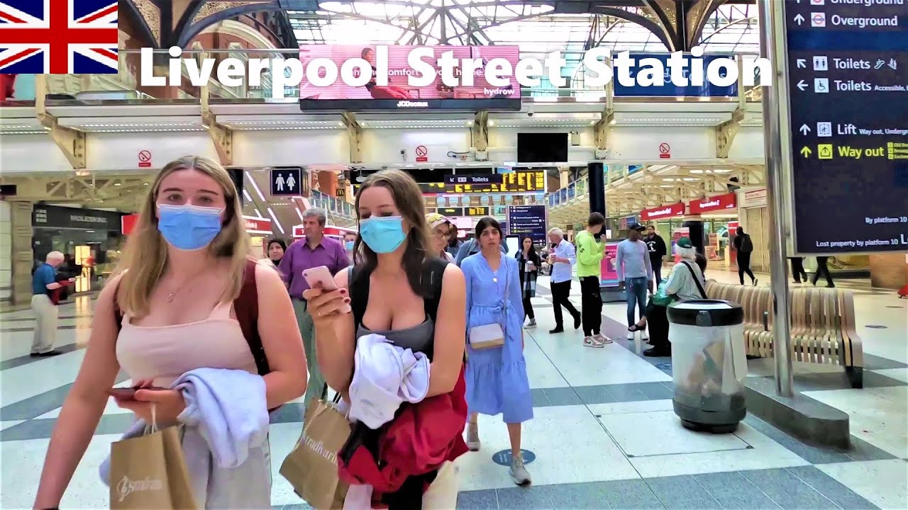 🙃London, Liverpool Street Station, Oliver Bonas Store, London Walking Tour (4K)