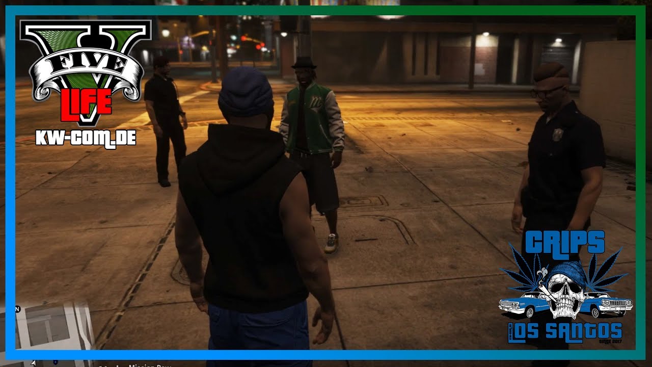 Crips vs Grove Einzelkampf und Schlägerei am Police HQ | ROLEPLAY | kw-com.de | GTA Five Life