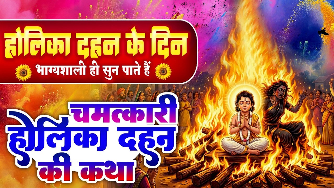 होलिका दहन के दिन भाग्यशाली ही सुन पाते हैं यह चमत्कारी होलिका दहन की कथा~Holika Dahan Katha 2026