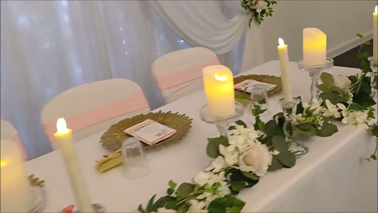 Wedding reception decor setup at Omarino Winery Park