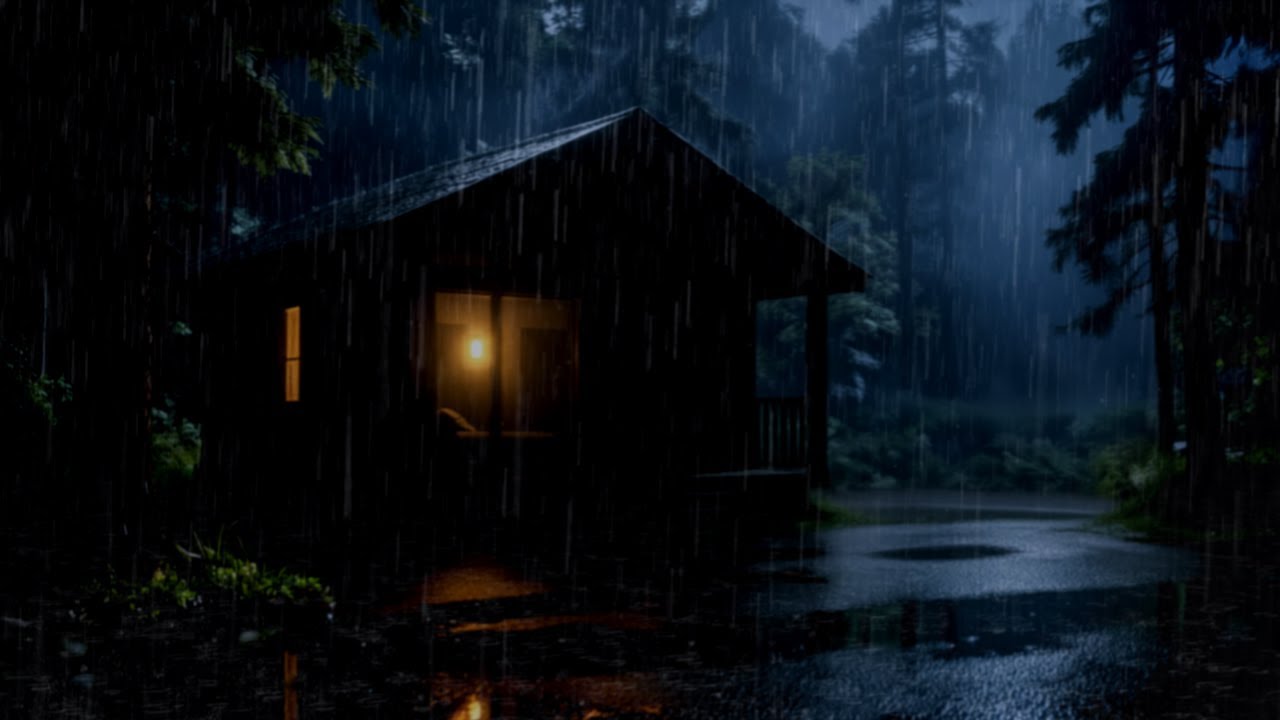 Rain Sounds for Sleeping ⛈️ Heavy Rain & Gentle Thunder for Deep Sleep