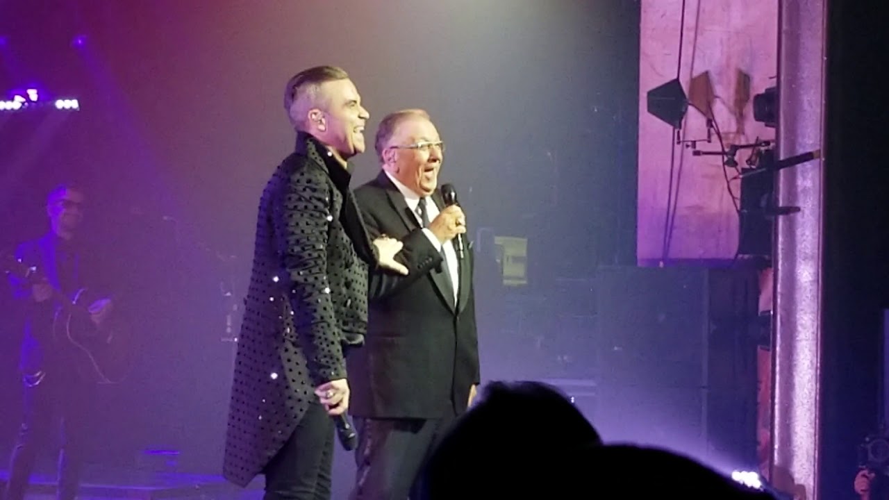 Sweet Caroline & That's Life Robbie Williams &His Dad Pete Conway March 6, 2019 in Vegas