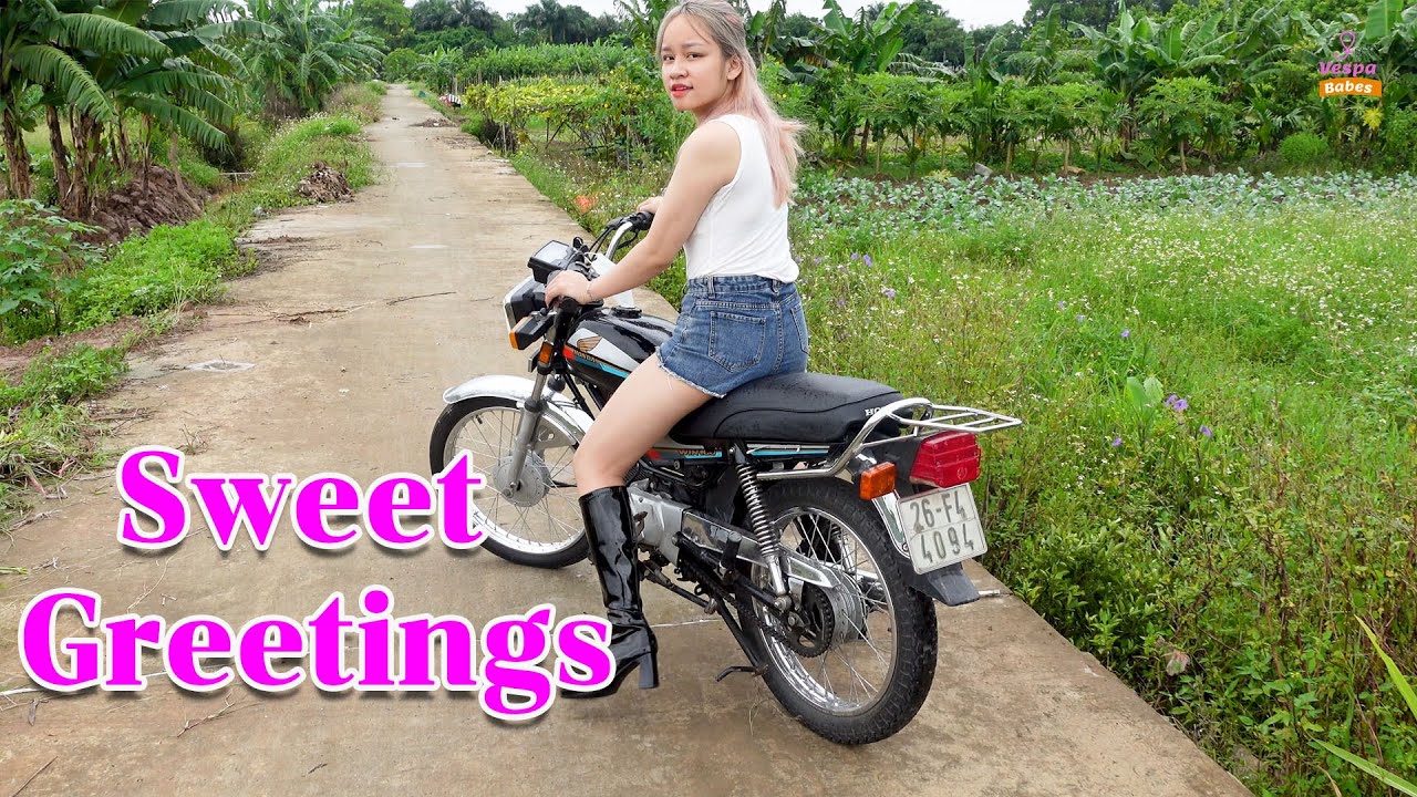 Girl riding win100 and Sweet Invitation trailer