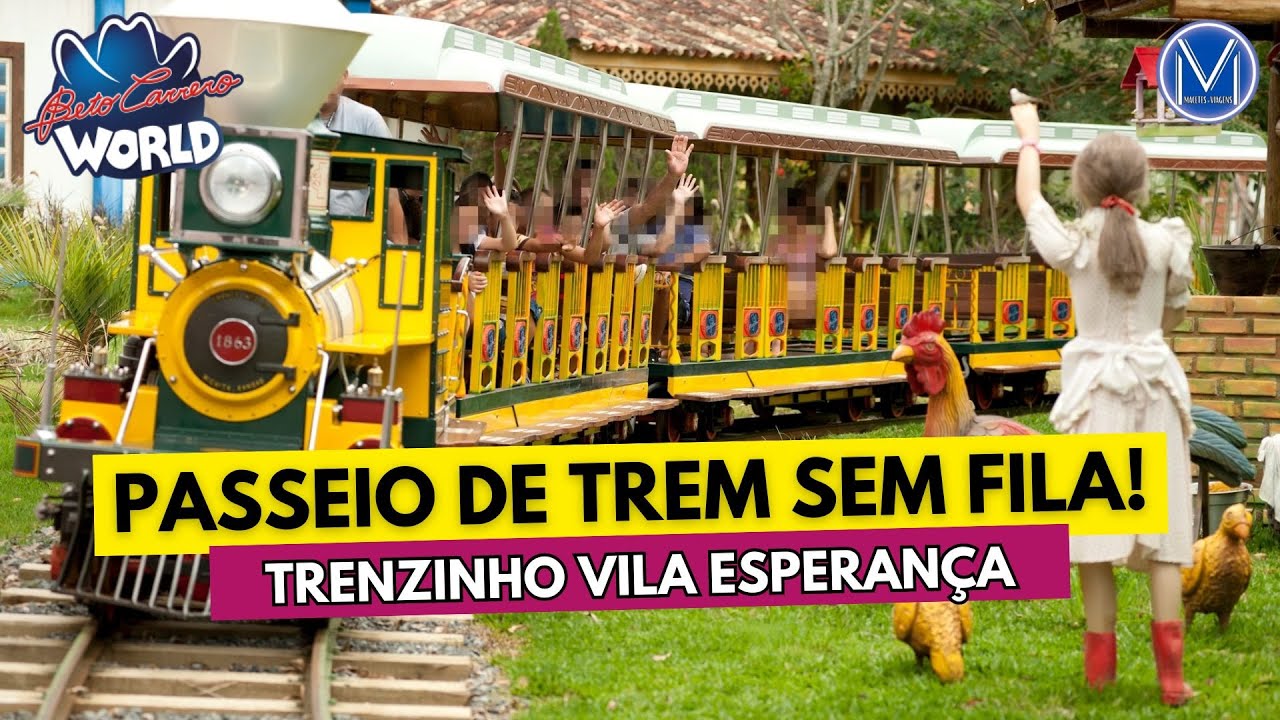 TRENZINHO VILA ESPERANÇA: ATRAÇÃO SEM FILA PERFEITA PARA DESCANSAR! #betocarrero