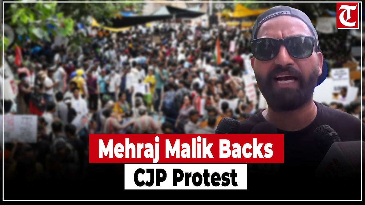 AP MLA Mehraj Malik Joins CJP Protest at Jantar Mantar in Delhi