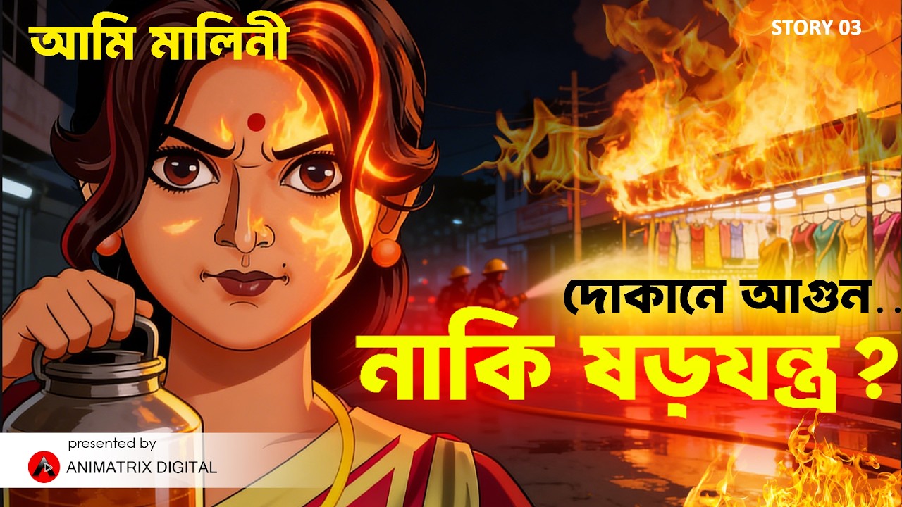 দোকানে আগুন… নাকি ষড়যন্ত্র? 🔥 | Malini Boudi Episode 3 | Bengali Mystery Story | Animatrix Digital