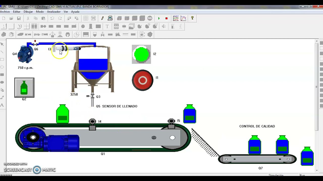 PRACTICA 13 PROGRAMACIÓN DE PLC DE SISTEMA AUTOMÁTICO DE LLENADO DE BOTELLA EN BANDAS TRANSPORTADORA