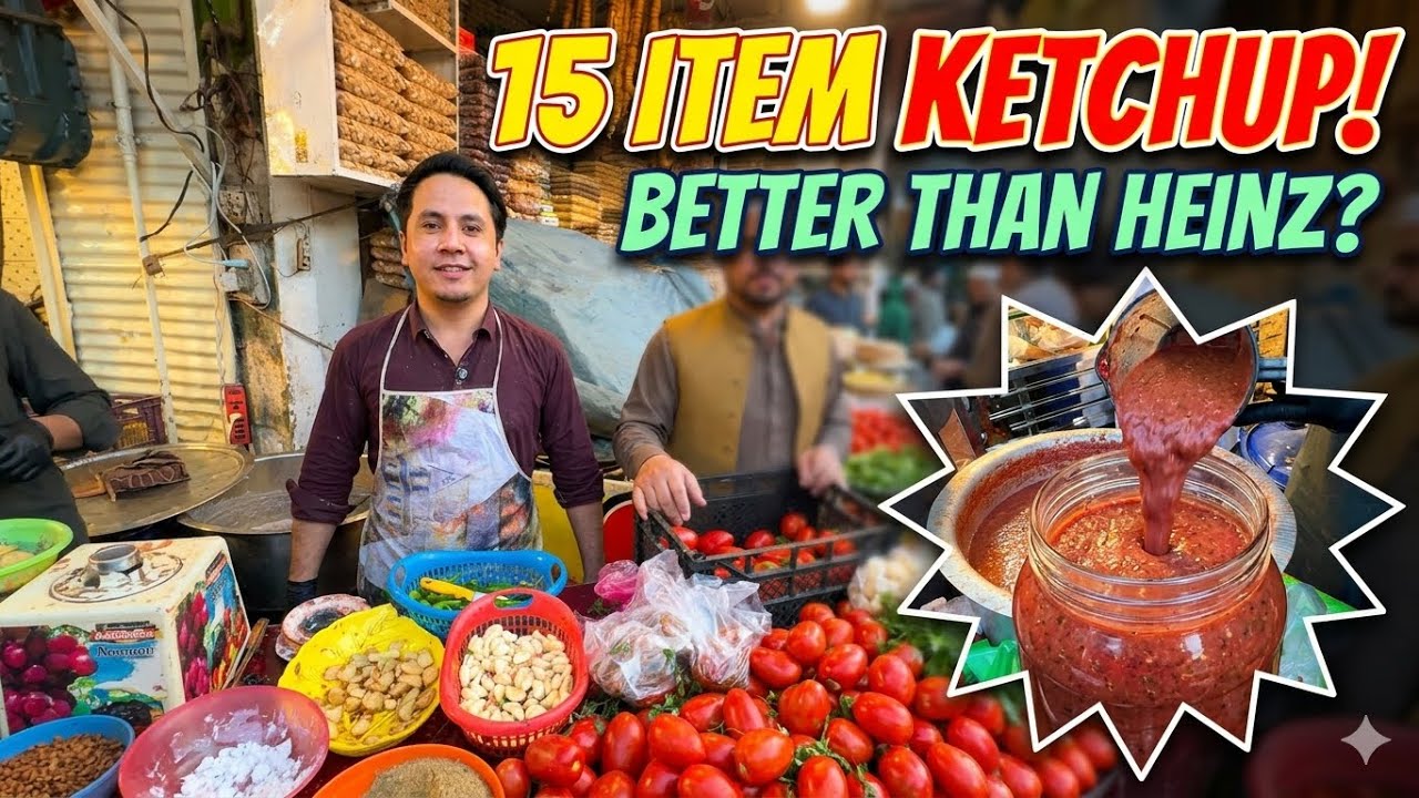 Making A Tomato ketchup With 15 Different Items 😍