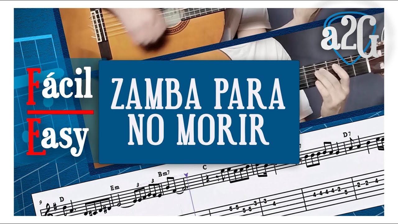Zamba para no morir (fácil/easy) ▶ A Dos Guitarras | Tutorial con Partitura y Tablatura