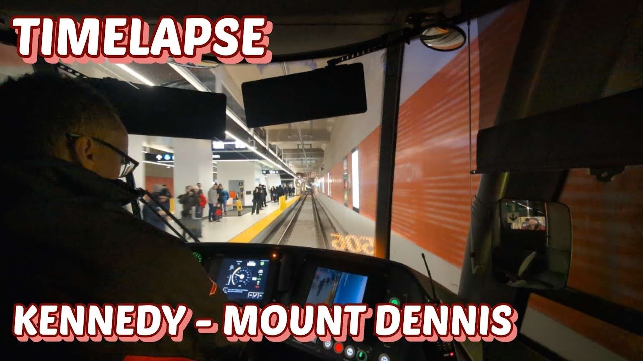 LINE 5 LRT Eglinton Crosstown Timelapse: Kennedy Station to Mount Dennis 