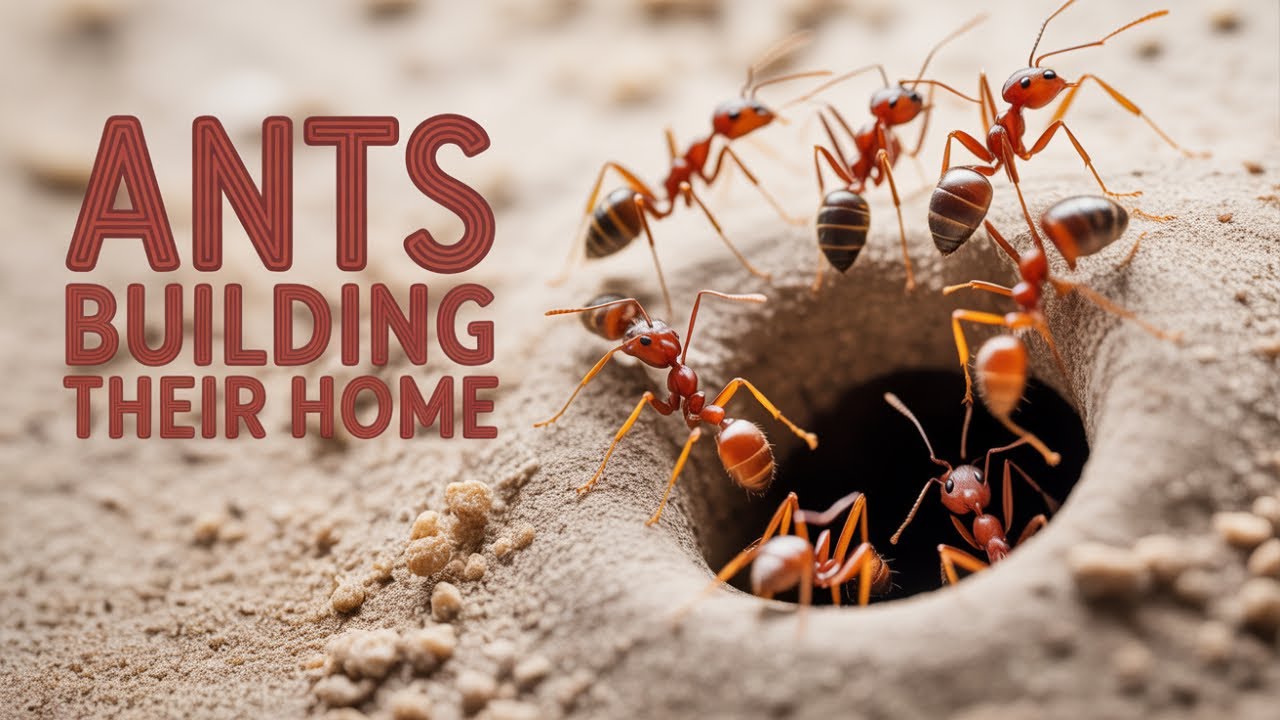 They working hard for building hold in dry season #ants #redants #021