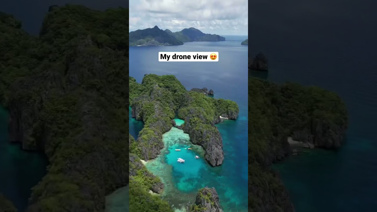 Beautiful Small Lagoon of El Nido, Philippines. Comparing iPhone and drone views 🤪