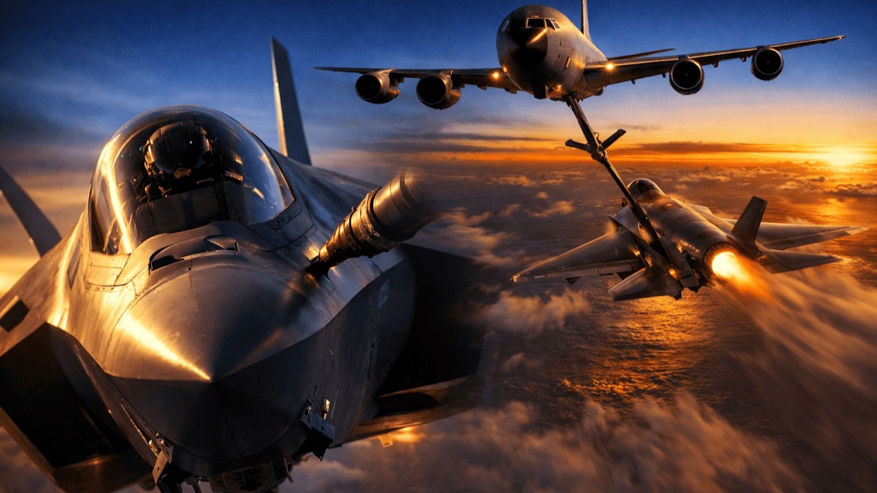 F-35A Lightning II Mid-Air Refueling by KC-135 | DLE 2025 Pacific Power Projection