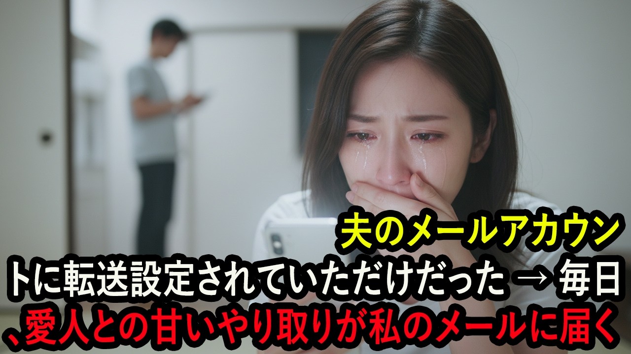 夫のメールアカウントに転送設定されていただけだった → 毎日、愛人との甘いやり取りが私のメールに届く