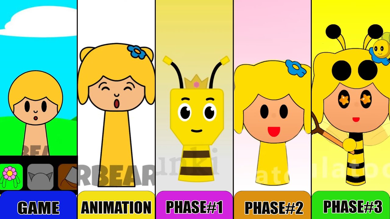 My NEW! Sprunki OC: Queen Beeatrice Phase 4 Animation vs Game (All Versions)