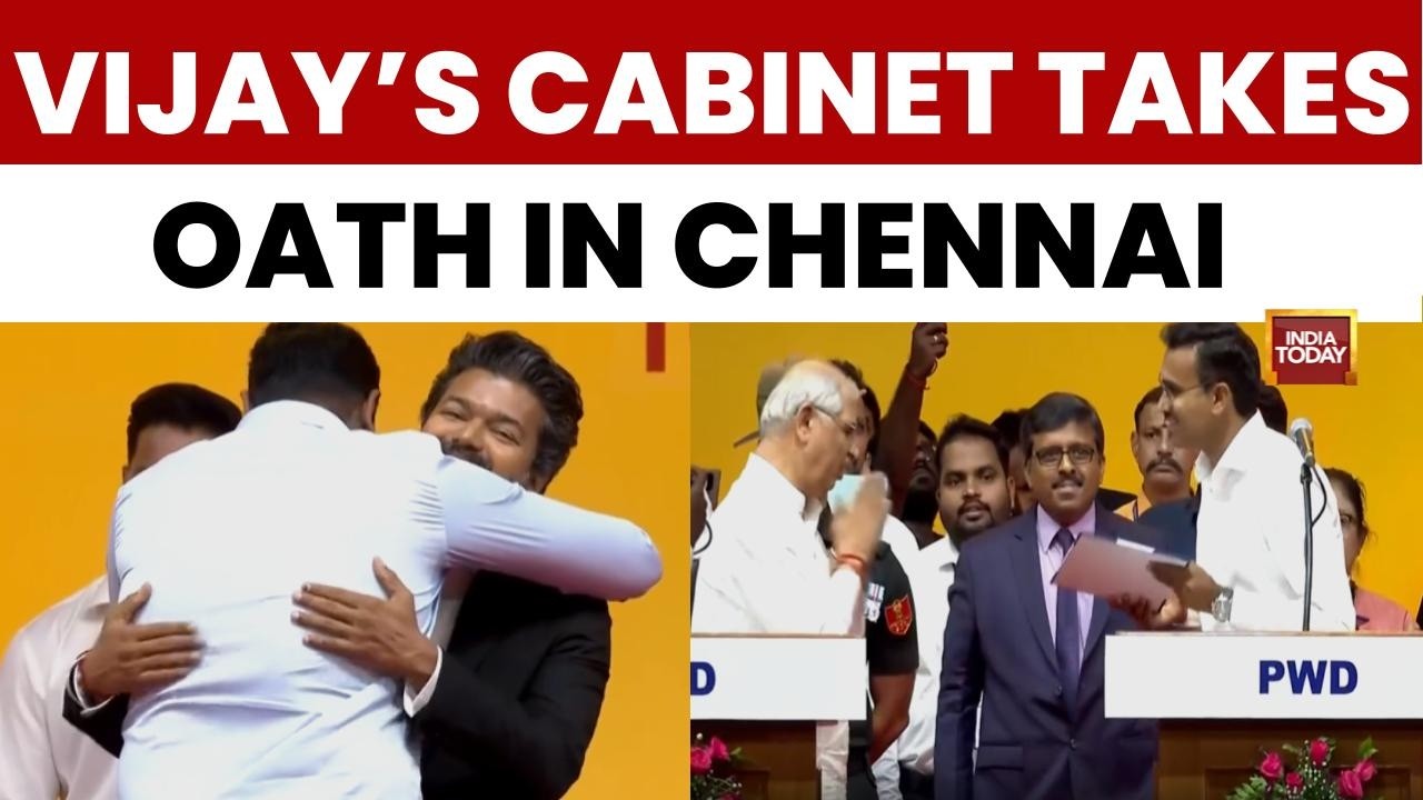 Vijay CM Oath Ceremony: Tamil Nadu Cabinet Expansion Sees New Minister Take Oath Of Office
