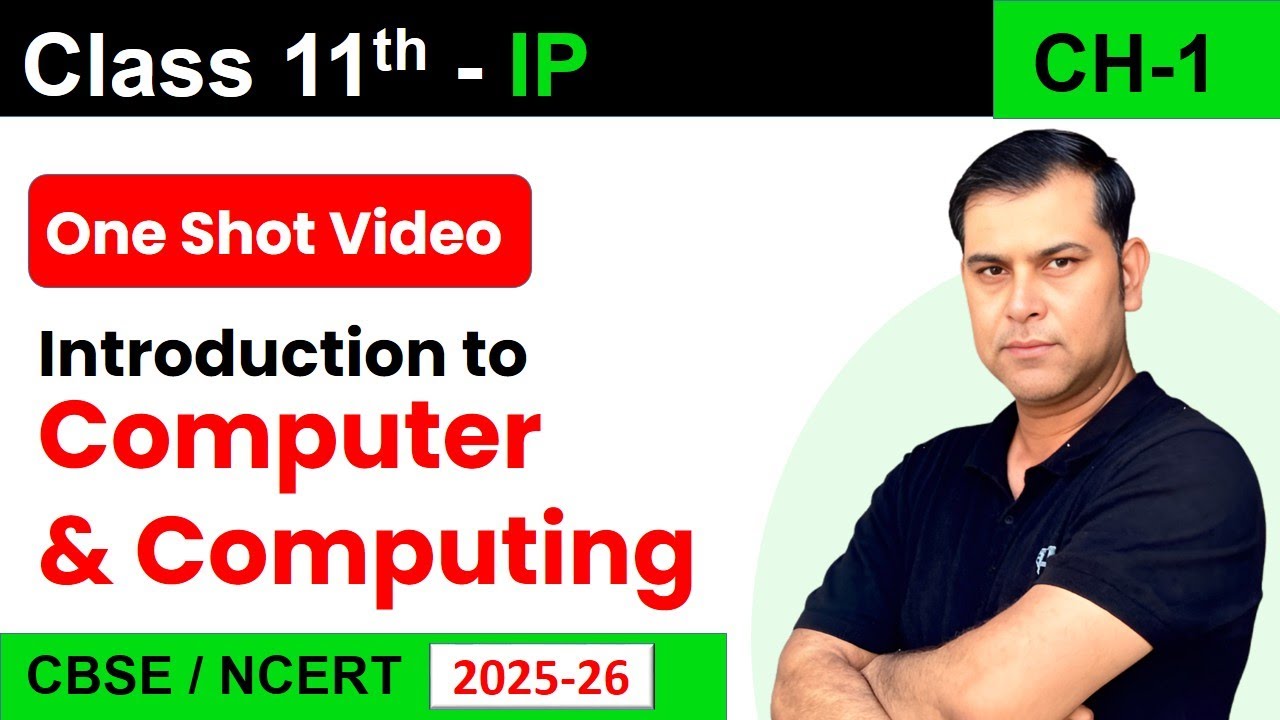 One Shot Class 11 IP Ch 1 | Introduction to Computer & Computing | Evolution, Memory, Software